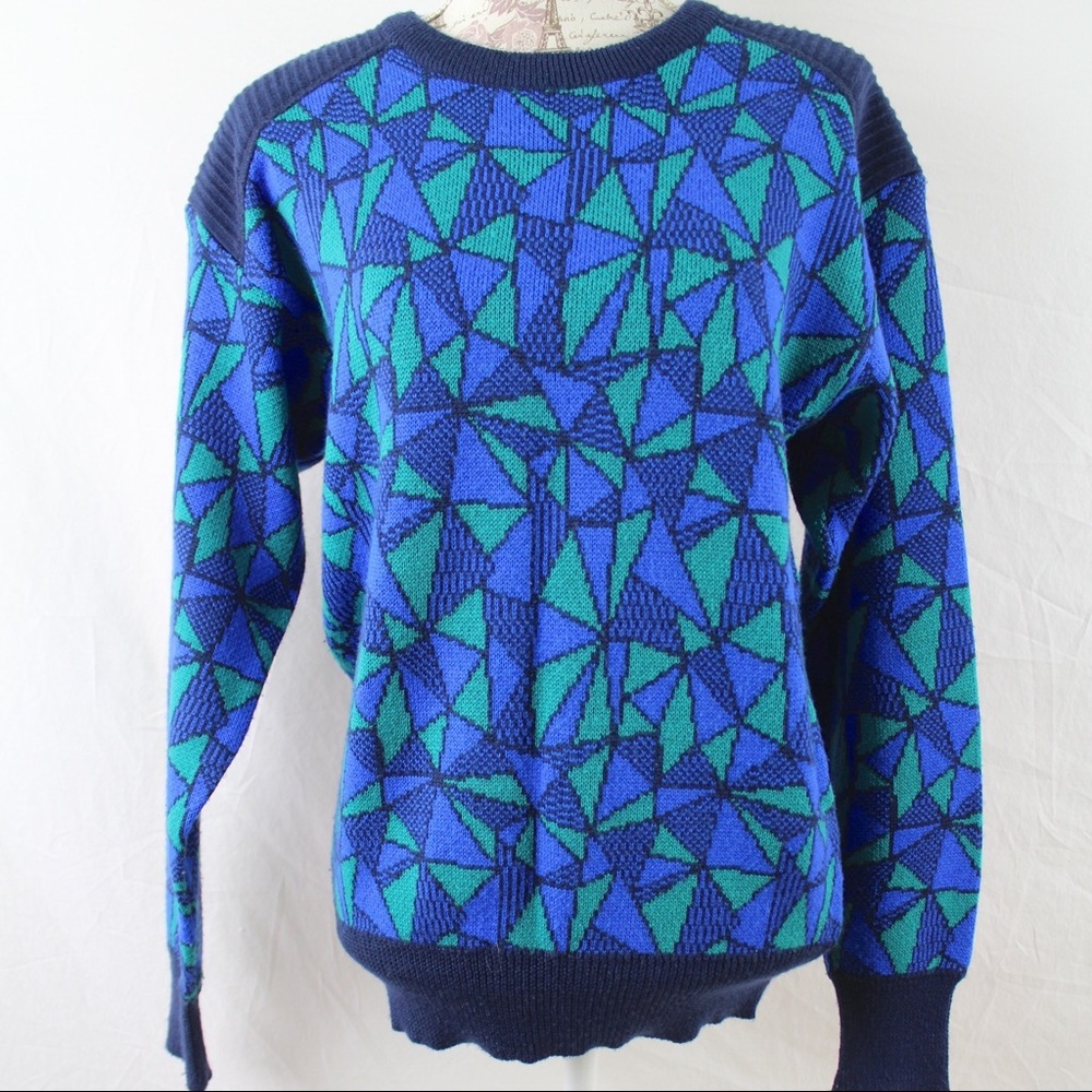 SOLD. Vintage 80s Ski Pullover Sweater Meister Men - Picture 5 of 8